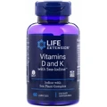 Витамин Д и К с йодом Life Extension Vitamins D and K with Sea-Iodine, 60 капсул
