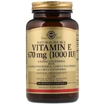 Вітамін Е Solgar Vitamin E 670 мг (1000 МО), натуральний, 100 вегетаріанських гелевих капсул: ціни та характеристики