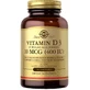 Витамин Д3 Solgar Vitamin D3 10 мкг (400 МЕ), 100 гелевых капсул
