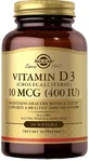 Вітамін Д3 Solgar Vitamin D3 10 мкг (400 МО), 100 гелевих капсул