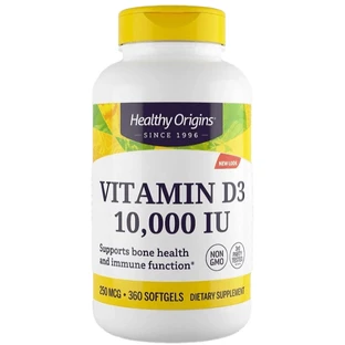 Вітамін Д3 Healthy Origins Vitamin D3 10 000 МО, 360 капсул
