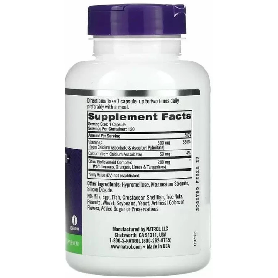 Витамин C Natrol Easy-C 500 мг для иммунитета, 120 капсул: цены и характеристики