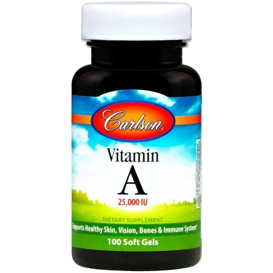 Вітамін А Carlson Vitamin A 25 000 МО, 100 гелевих капсул: ціни та характеристики