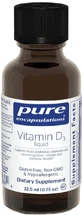 Витамин D3 Pure Encapsulations Vitamin D3 liquid, жидкий, 22.5 мл
