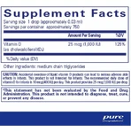 Вітамін D3 Pure Encapsulations Vitamin D3 liquid, рідкий, 22.5 мл: ціни та характеристики