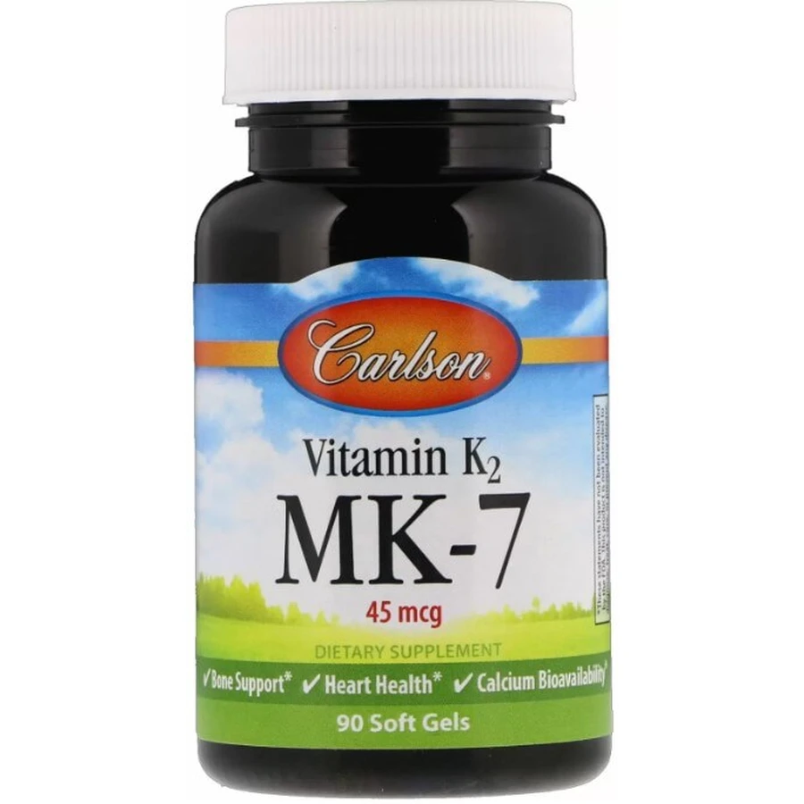Вітамін K2 MK-7 Carlson Vitamin K2 MK-7 45 мкг, 90 гелевих капсул: ціни та характеристики