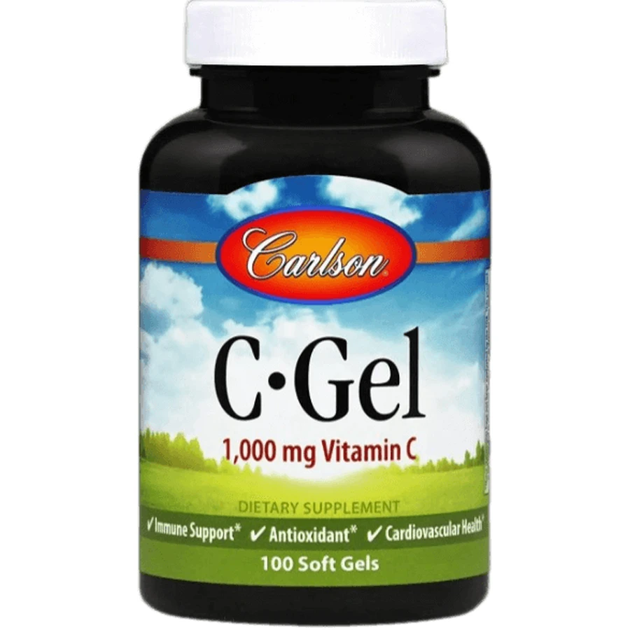 Вітамін C Carlson C-Gel 1000 мг, 100 гелевих капсул: ціни та характеристики