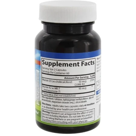 Витамин D3 + K2 Carlson Vitamin D3 + K2, 120 капсул: цены и характеристики
