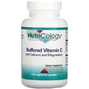 Витамин C Nutricology Vitamin C с кальцием и магнием, буферизированный, 120 вегетарианских капсул
