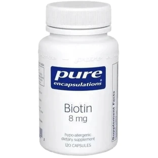 Біотин Pure Encapsulations Biotin 8 мг, 120 капсул