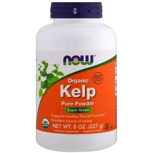 Бурые морские водоросли, ламинария Now Foods Kelp, органический порошок, 227 г