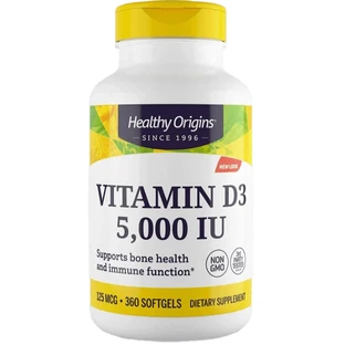 Вітамін Д3 Healthy Origins Vitamin D3 5000 МО, 360 капсул