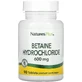Бетаина гидрохлорид Natures Plus Betaine Hydrochloride 600 мг, 90 таблеток
