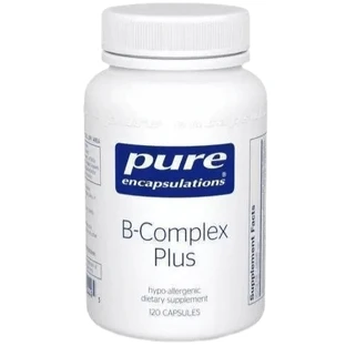Вітамін B (збалансована вітамінна формула) Pure Encapsulations B-Complex Plus, 120 капсул