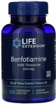 Бенфотиамин Life Extension Benfotiamine 100 мг, с тиамином, 120 капсул