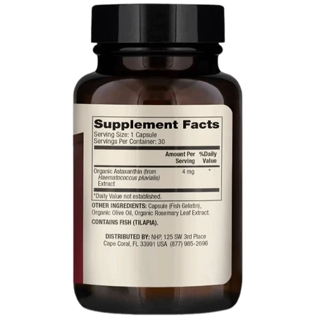 Астаксантин Dr. Mercola Astaxanthin 4 мг, 30 капсул: цены и характеристики