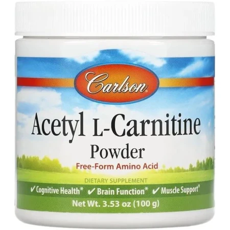 Ацетил карнітин Carlson Acetyl L-Carnitine, порошок амінокислоти, 100 г: ціни та характеристики