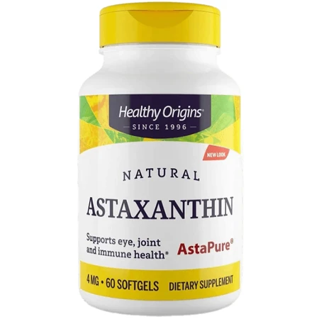 Астаксантин Healthy Origins Astaxanthin 4 мг, 60 гелевих капсул: ціни та характеристики
