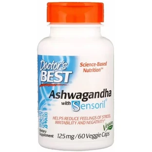 Ашваганда Doctor's Best Ashwagandha 125 мг, 60 капсул