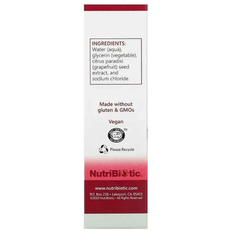 Спрей назальний NutriBiotic з екстрактом кісточок грейпфрута, 29,5 мл (1 рідка унція): ціни та характеристики