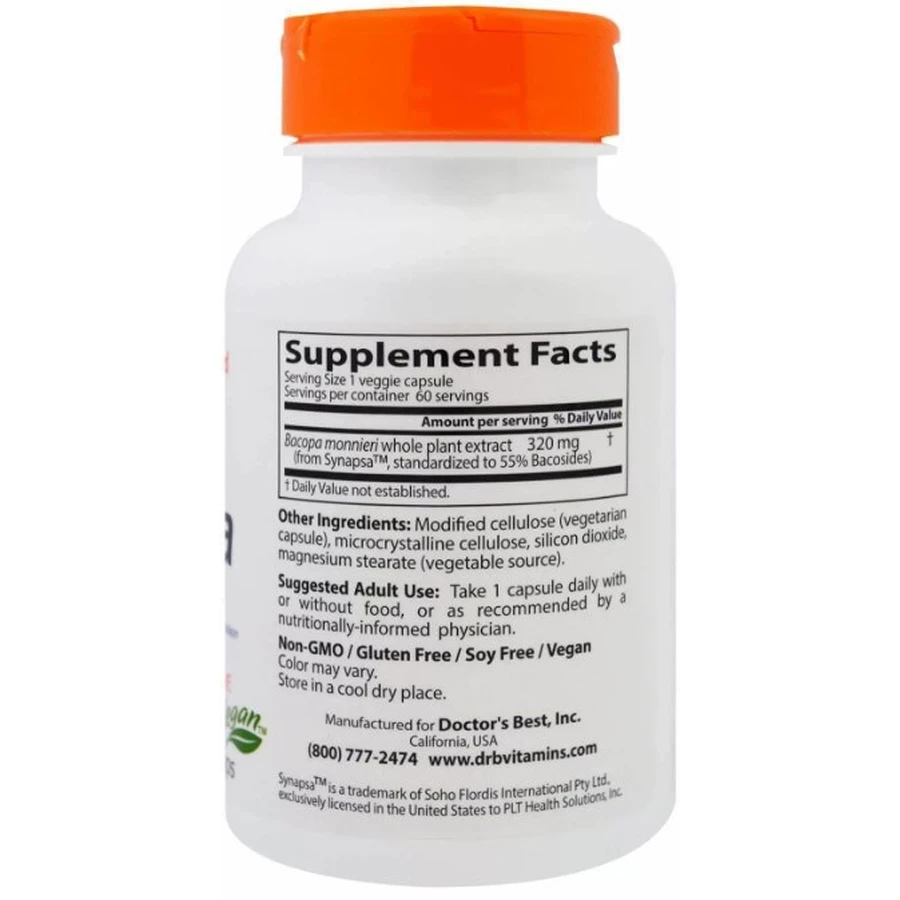 Бакопа Doctor's Best Bacopa With Synapsa 320 мг, 60 капсул: цены и характеристики