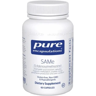 S-аденозилметионин Pure Encapsulations SAMe S-Adenosylmethionine, підтримка суглобів, печінки і когнитивних функцій, 60 капсул