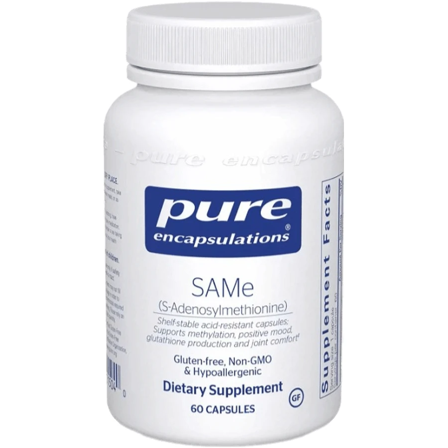 S-аденозилметионин Pure Encapsulations SAMe S-Adenosylmethionine, підтримка суглобів, печінки і когнитивних функцій, 60 капсул: ціни та характеристики