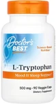 Триптофан Doctor's Best L-Tryptophan 500 мг, 90 веганских капсул