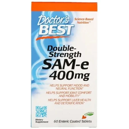 Аденозилметіонін Doctor's Best SAM-e (S-Adenosyl-L-Methionine) 400 мг, 60 таблеток: ціни та характеристики