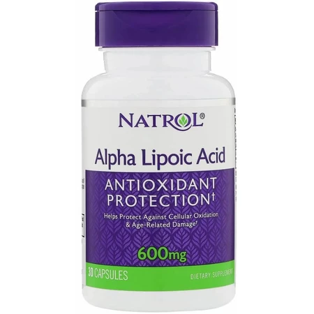 Альфа-ліпоєва кислота Natrol Alpha Lipoic Acid 600 мг, 30 капсул: ціни та характеристики