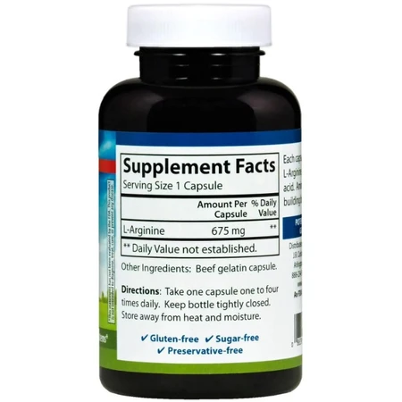 Аргінін Carlson L-Arginine 675 мг, 90 капсул: ціни та характеристики