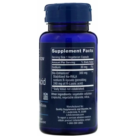 R липоевая кислота Life Extension R-Lipoic Acid 240 мг, 60 капсул: цены и характеристики