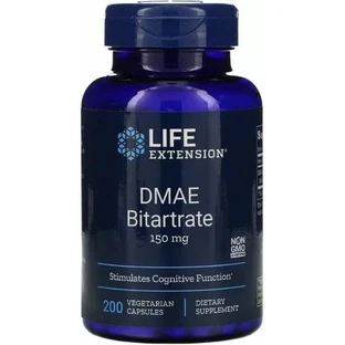 DMAE (Диметиламіноетанол) Life Extension DMAE Bitartrate 150 мг, 200 капсул