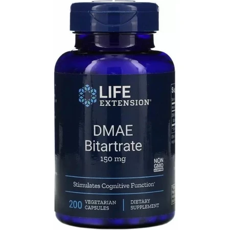 DMAE (Диметиламіноетанол) Life Extension DMAE Bitartrate 150 мг, 200 капсул: ціни та характеристики