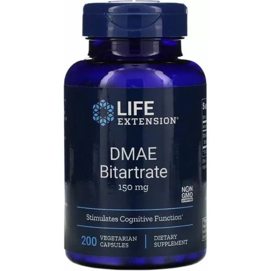 DMAE (Диметиламіноетанол) Life Extension DMAE Bitartrate 150 мг, 200 капсул: ціни та характеристики