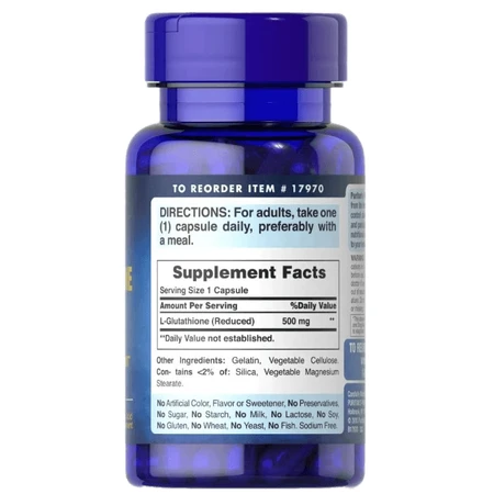 Глютатион Puritan's Pride L-Glutathione, 30 капсул: цены и характеристики