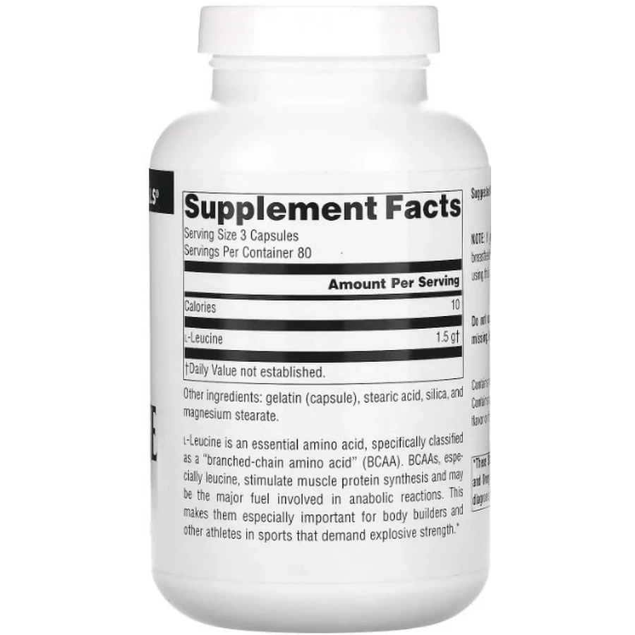 Лейцин Source Naturals L-Leucine 500 мг, 240 капсул: ціни та характеристики