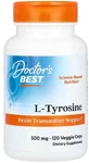 Тирозин Doctor's Best L-Tyrosine 500 мг, 120 капсул