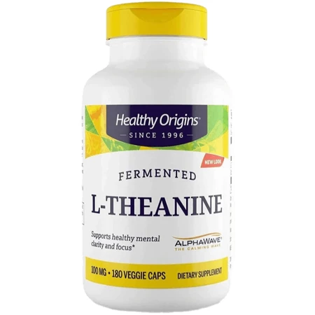 L-теанін Healthy Origins L-Theanine 100 мг, 180 вегетаріанських капсул: ціни та характеристики