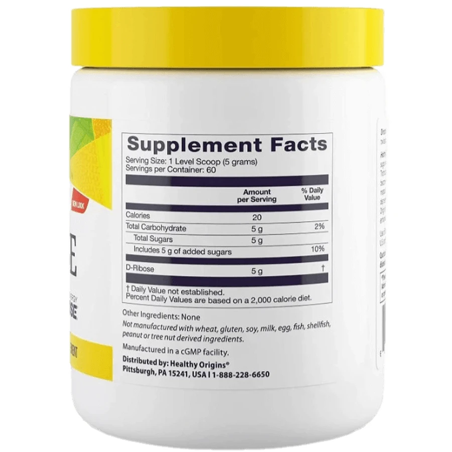 D рибоза Healthy Origins D-Ribose, порошок, 300 г: цены и характеристики