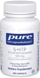 5-HTP (5-Гідрокситриптофан) 100 мг Pure Encapsulations, стимулювання синтезу серотоніну, 180 капсул
