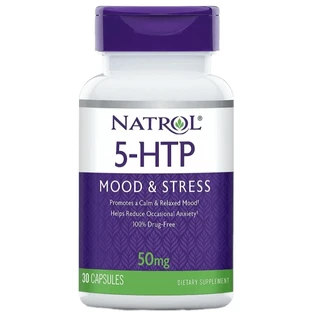 5-гидрокситриптофан Natrol 5-HTP 50 мг, 30 капсул
