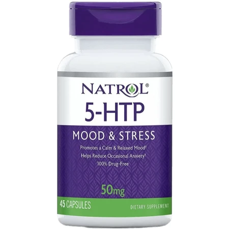 5-гидрокситриптофан Natrol 5-HTP 50 мг, 45 капсул: цены и характеристики