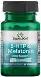 5 НТР + Мелатонін Swanson 5-Htp + Melatonin, 30 вегетаріанських капсул