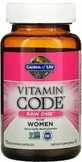 Сырые Витамины для женщин Garden of Life Raw Multi-Vitamin Vitamin Code, 1 в день, 75 капсул