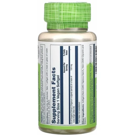 Масло орегано Solaray Oil of Oregano 150 мг, 60 капсул: цены и характеристики