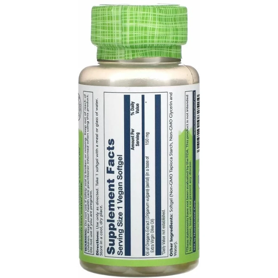 Масло орегано Solaray Oil of Oregano 150 мг, 60 капсул: цены и характеристики