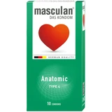 Презервативы Masculan Anatomic Тип 4 латексные с силиконовой смазкой, № 10