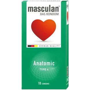Презервативы Masculan Anatomic Тип 4 латексные с силиконовой смазкой, № 10