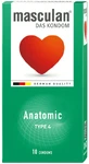 Презервативи Masculan Anatomic Тип 4 латексні з силіконовою змазкою, №10